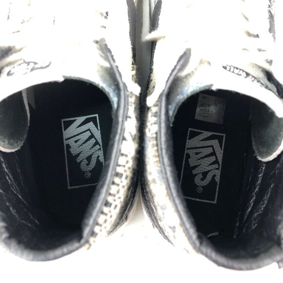 Vans Unisex Size 5.5M 7W Sk8-Hi Slim Italian Weave Aztec Grey Black Sneakers - Picture 12 of 14